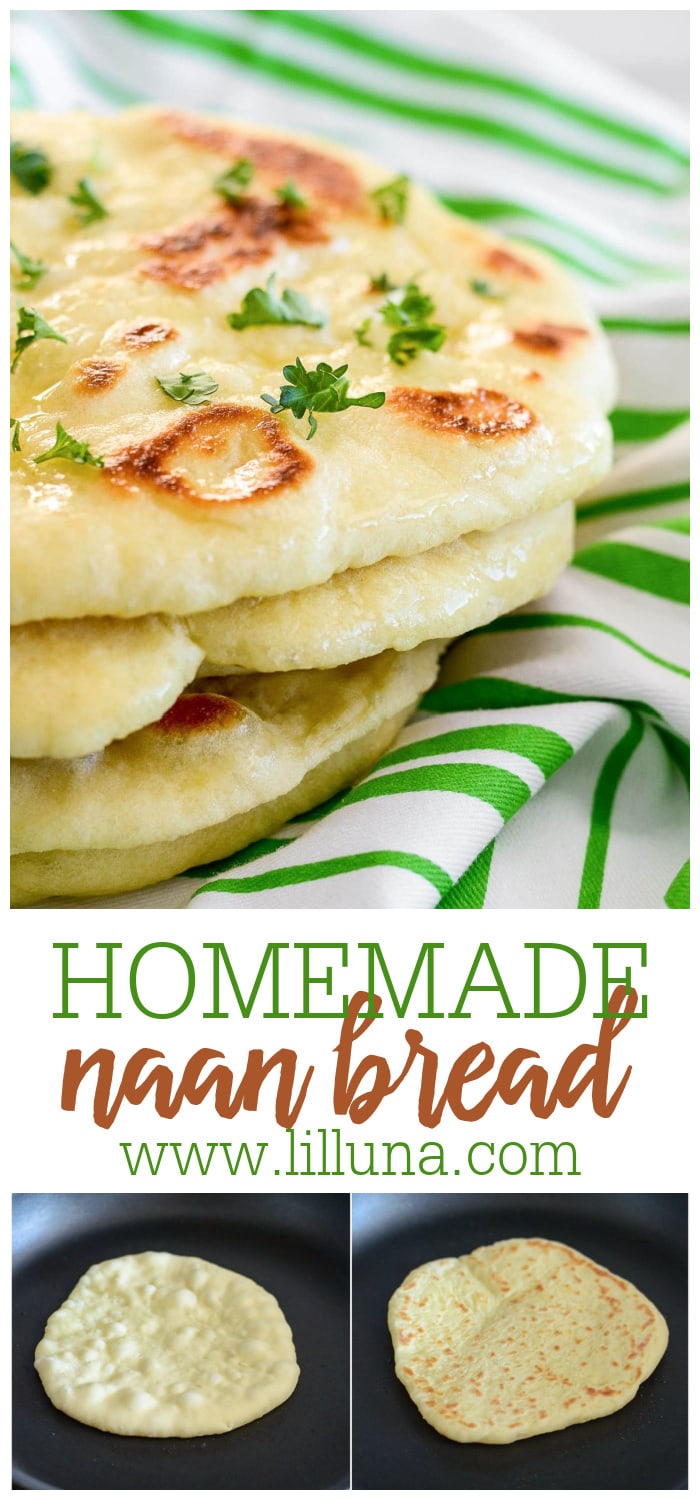 Homemade Naan Bread Recipe (+VIDEO) | Lil' Luna