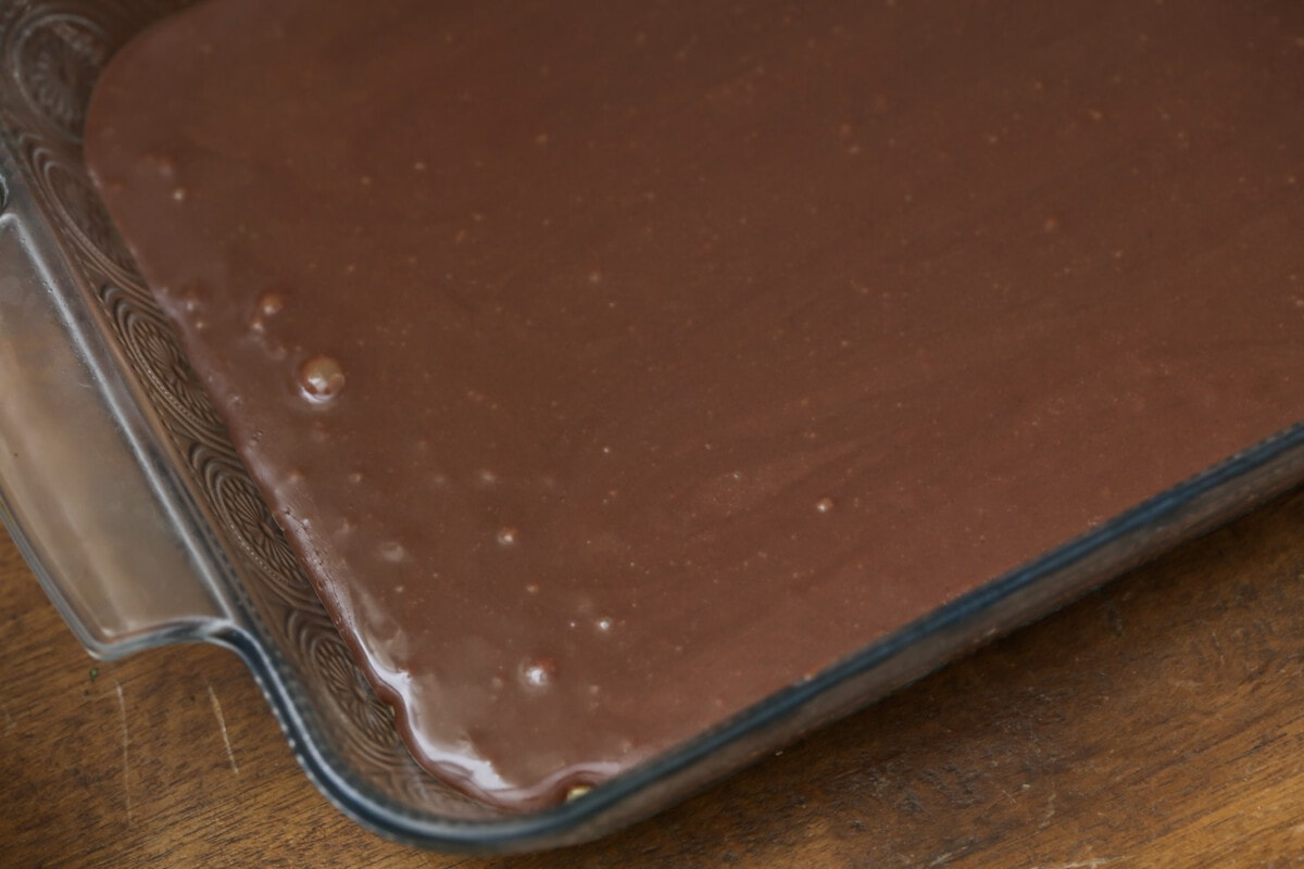 Chocolate layer for M&M Chocolate Bars.