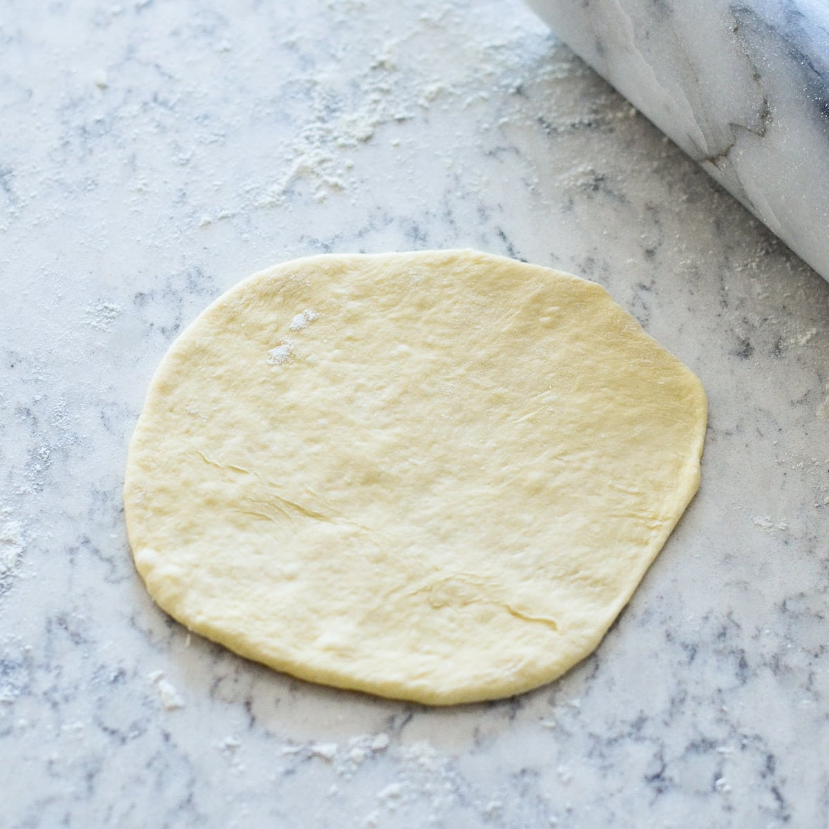 Naan Bread Recipe rolled out