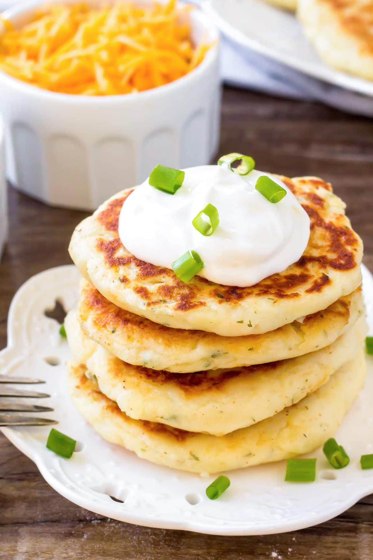 Potato Pancakes {Made with Leftover Mashed Potatoes} Lil' Luna