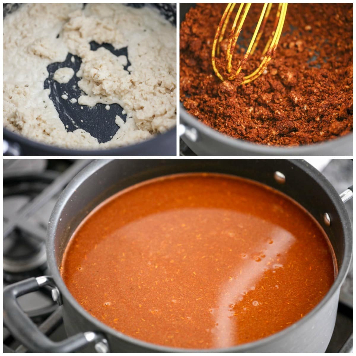 How to Make red Enchilada Sauce process pictures
