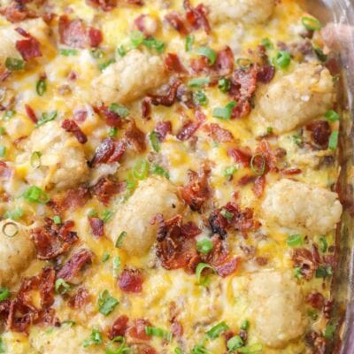 Tater Tot Breakfast Casserole {Quick Prep!} +VIDEO | Lil' Luna