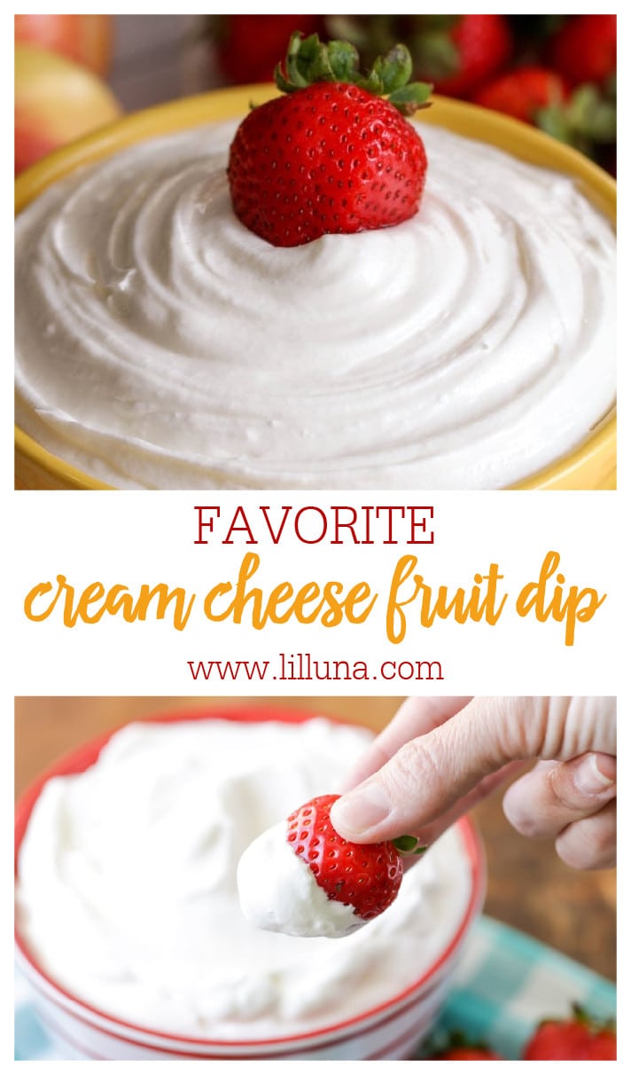 Easy Cream Cheese Fruit Dip {5 ingredients!} - Lil' Luna