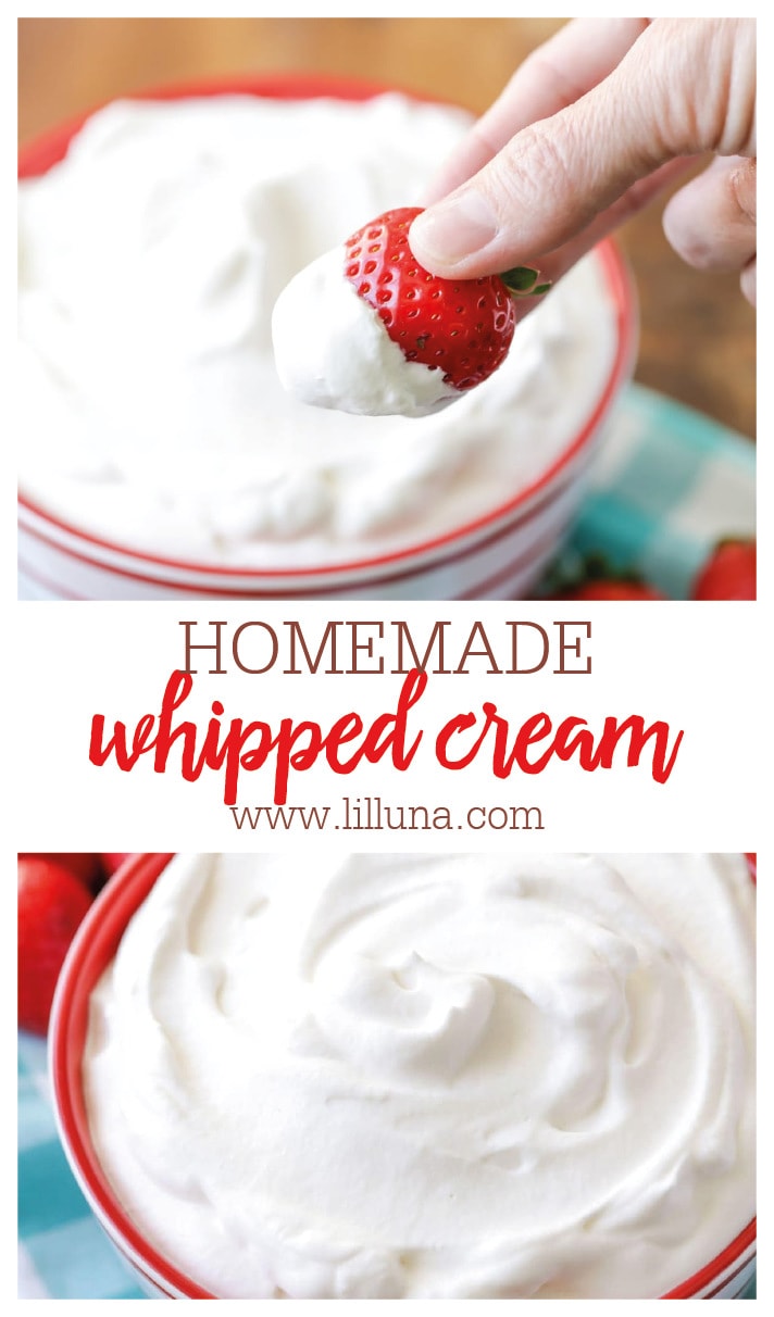 Homemade Whipped Cream {Step by Step + VIDEO} | Lil' Luna