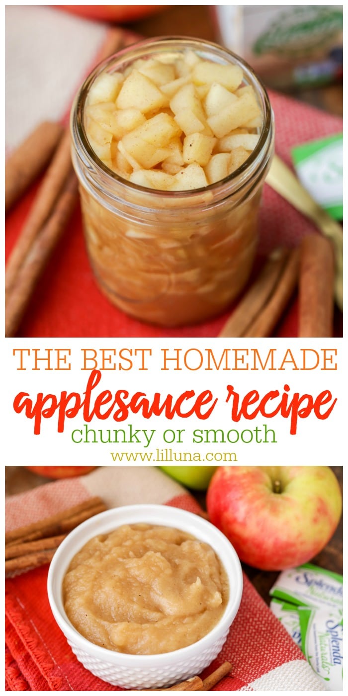 Favorite Homemade Applesauce {No Sugar Added} | Lil' Luna