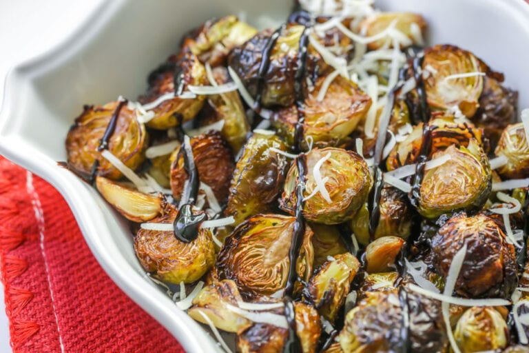 Balsamic Glazed Brussel Sprouts Recipe | Lil' Luna