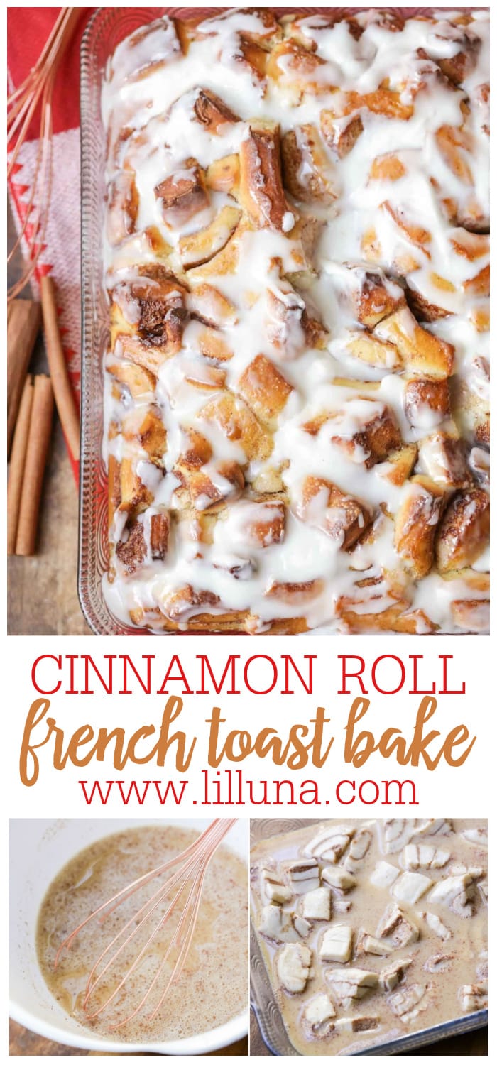 Cinnamon Roll French Toast Bake {Overnight + VIDEO} Lil' Luna
