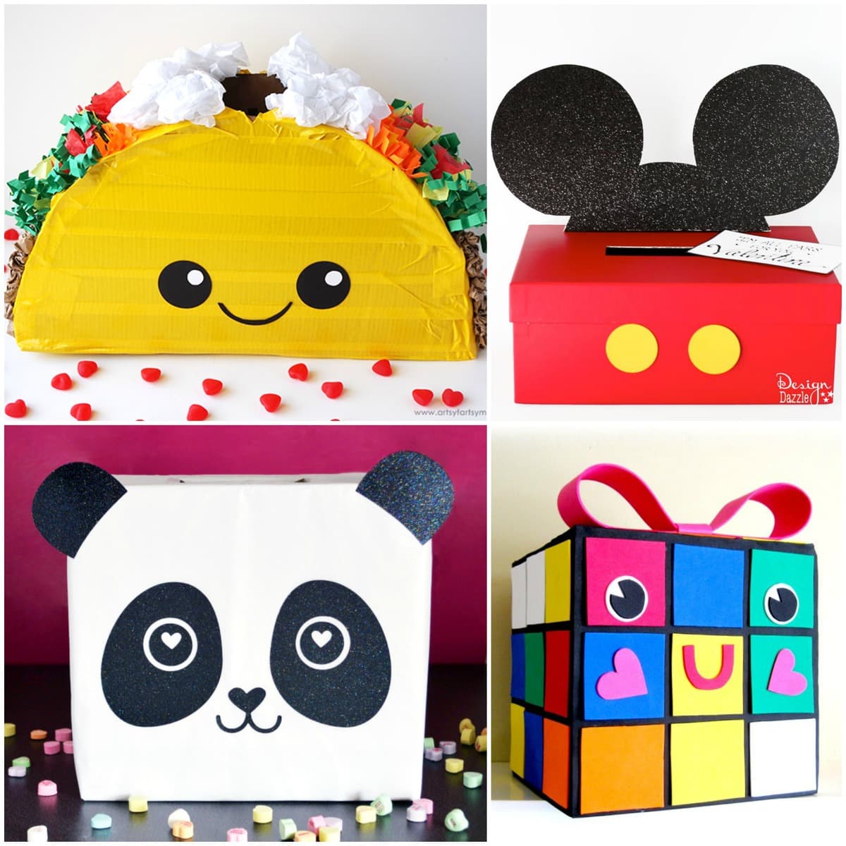 Valentines Box Ideas Step By Step Unicorn Robot And More Lil Luna