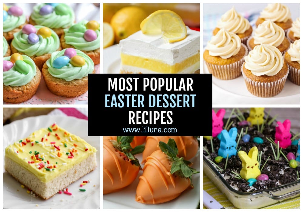 Collage of Easter Dessert Recipes