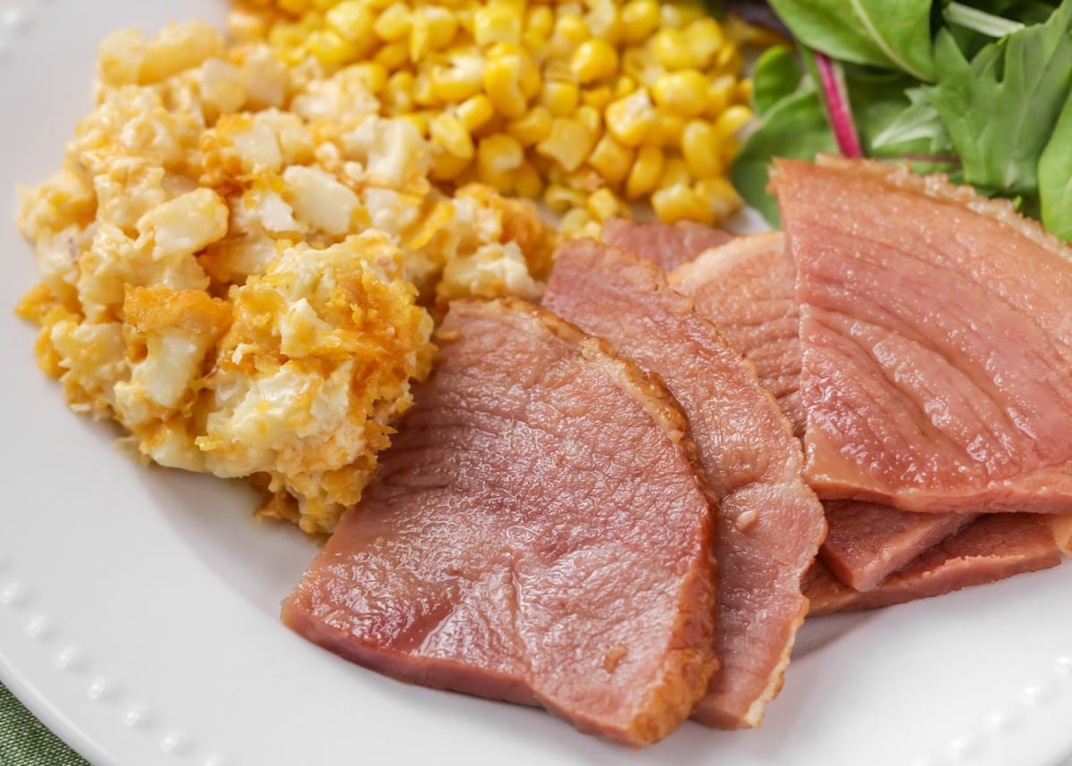 spiral ham in crockpot with brown sugar and pineapple juice