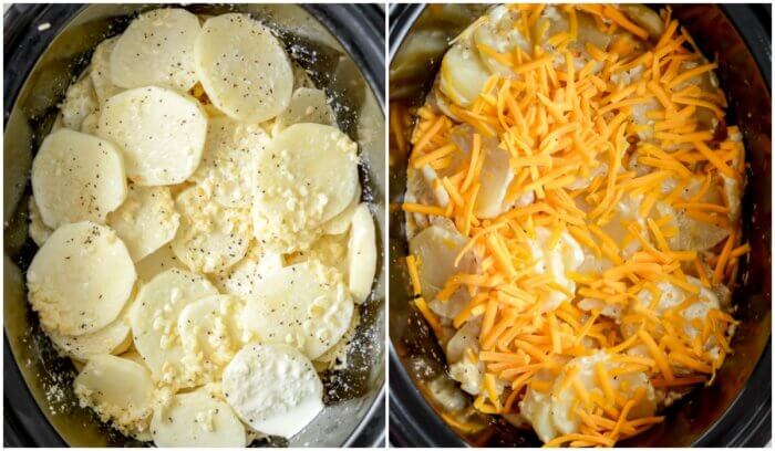 Crock Pot Scalloped Potatoes Easy And Cheesy Lil Luna 7048