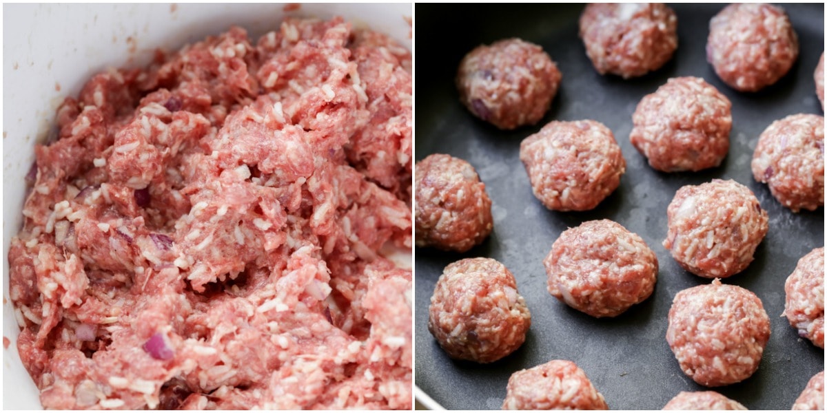 How to make porcupine meatballs process pics