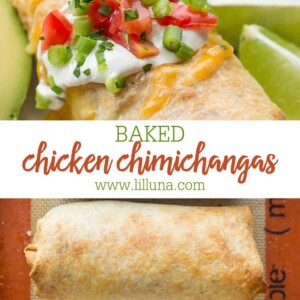 Baked Chicken Chimichangas {+VIDEO}