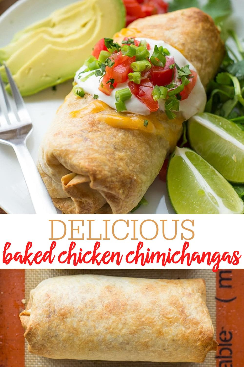 Easy Baked Chicken Chimichangas (+VIDEO) | Lil' Luna