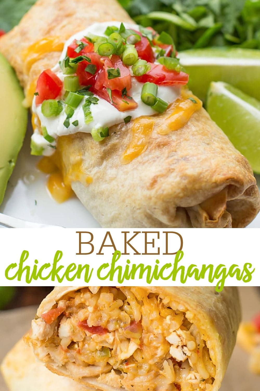 Easy Baked Chicken Chimichangas (+VIDEO) | Lil' Luna