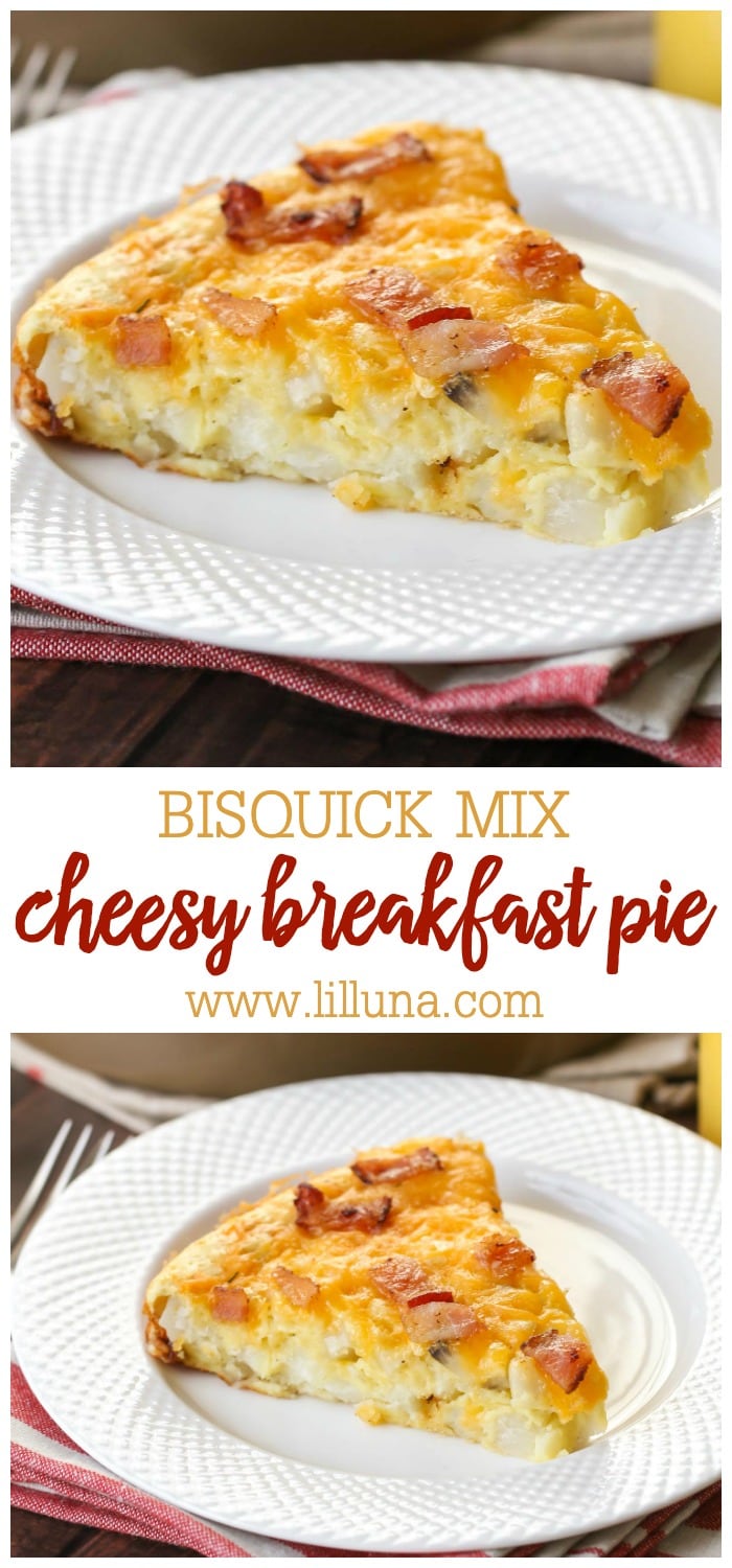 Cheesy Bisquick Breakfast Pie {with Hashbrowns} | Lil' Luna