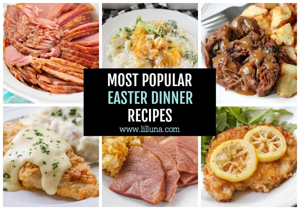 Collage of Easter Dinner Recipes