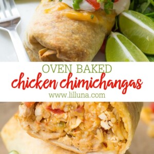 Baked Chicken Chimichangas {+VIDEO}