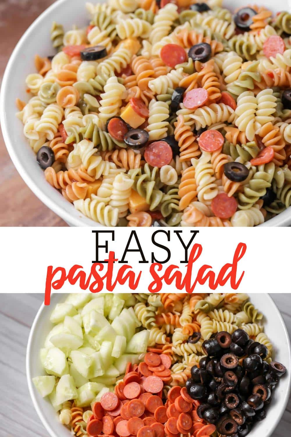 Easy Pasta Salad Recipe with Italian Dressing (+VIDEO) | Lil' Luna