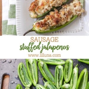 Sausage Stuffed Jalapenos {+VIDEO}
