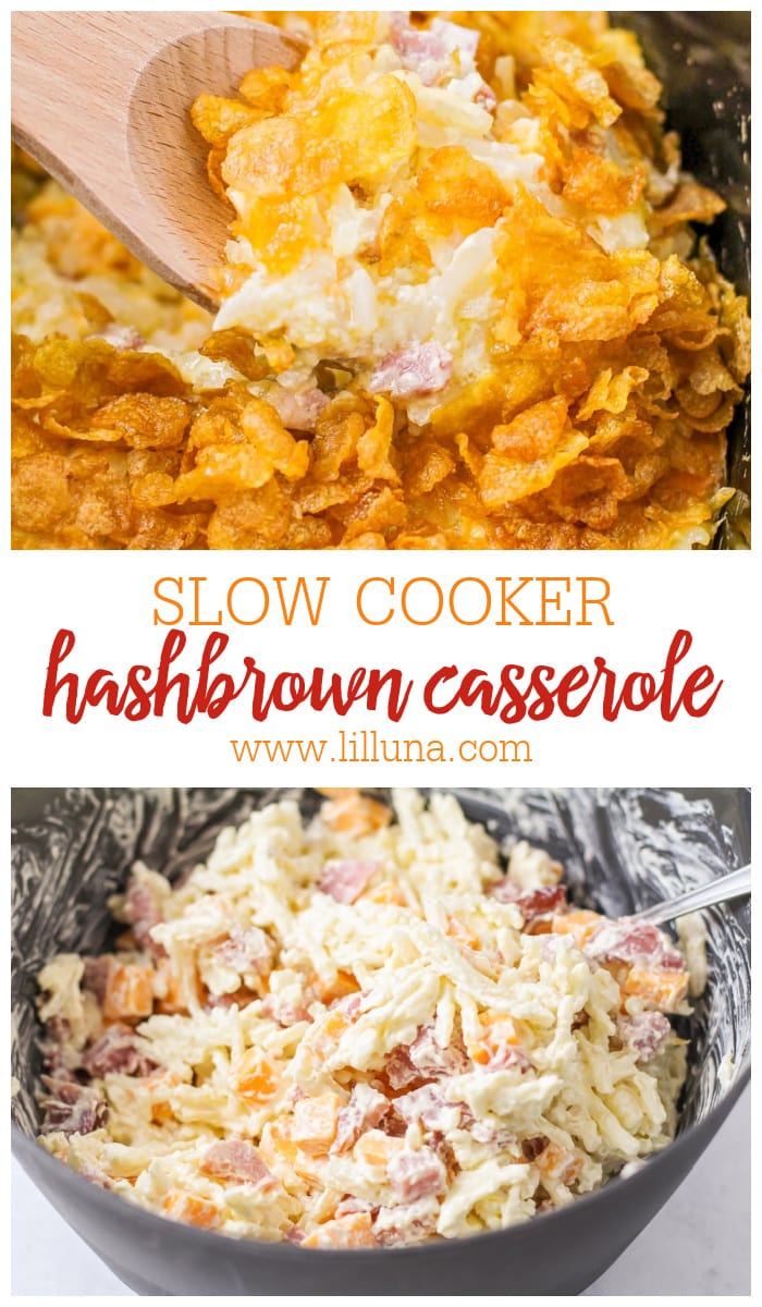 Crockpot Hashbrown Casserole {Easy + Cheesy!} | Lil’ Luna
