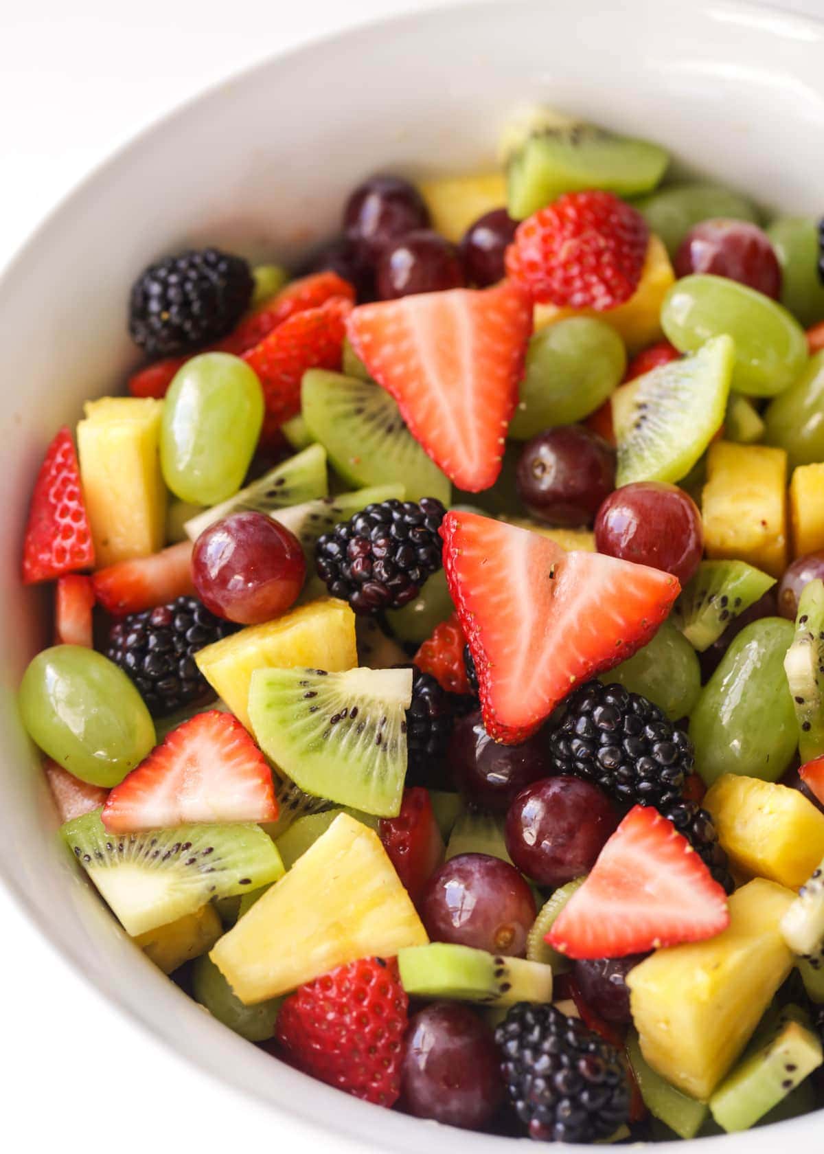 Easy fruit salad for serving with corn salad.