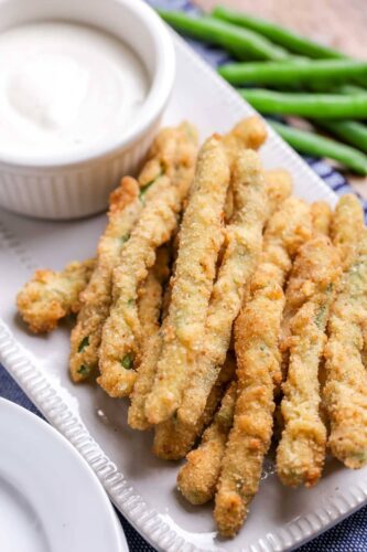 Fried Green Beans aka Green Bean Fries {+VIDEO} | Lil' Luna