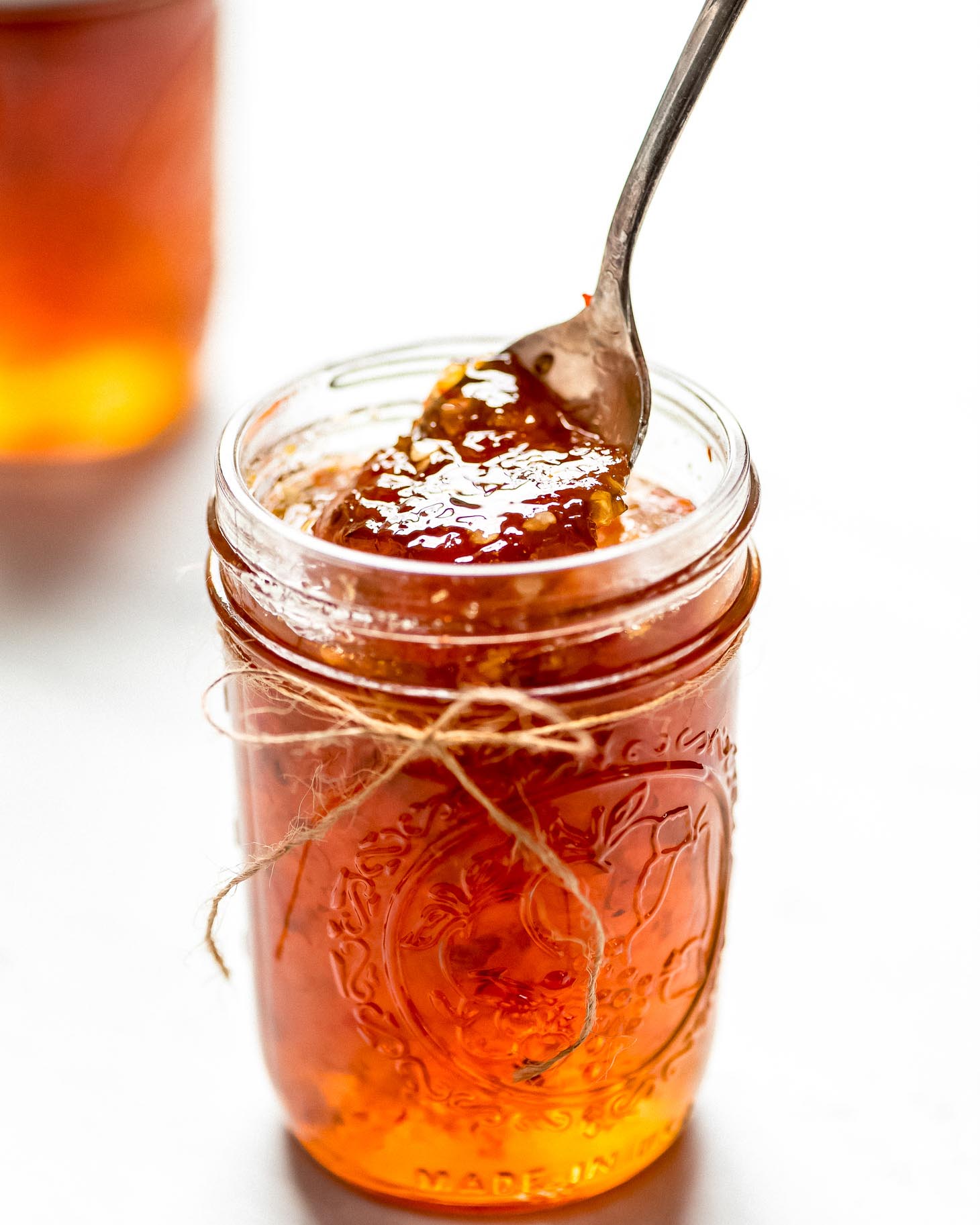 Hot pepper jelly recipe in jar