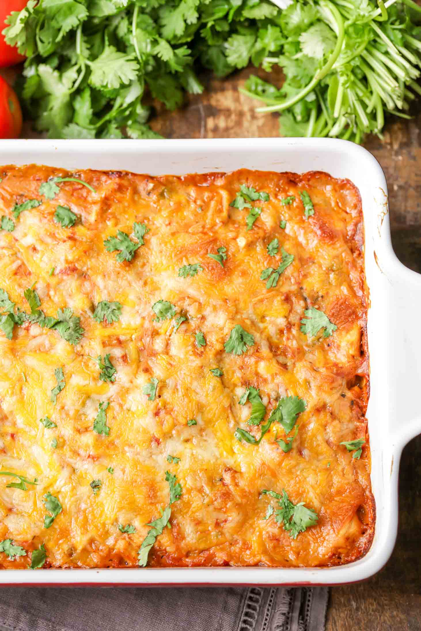 Easy Mexican casserole in a baking dish