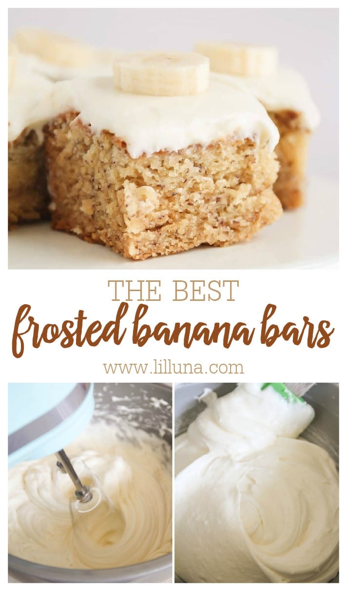 Frosted Banana Bars {with Cream Cheese Frosting} Lil' Luna