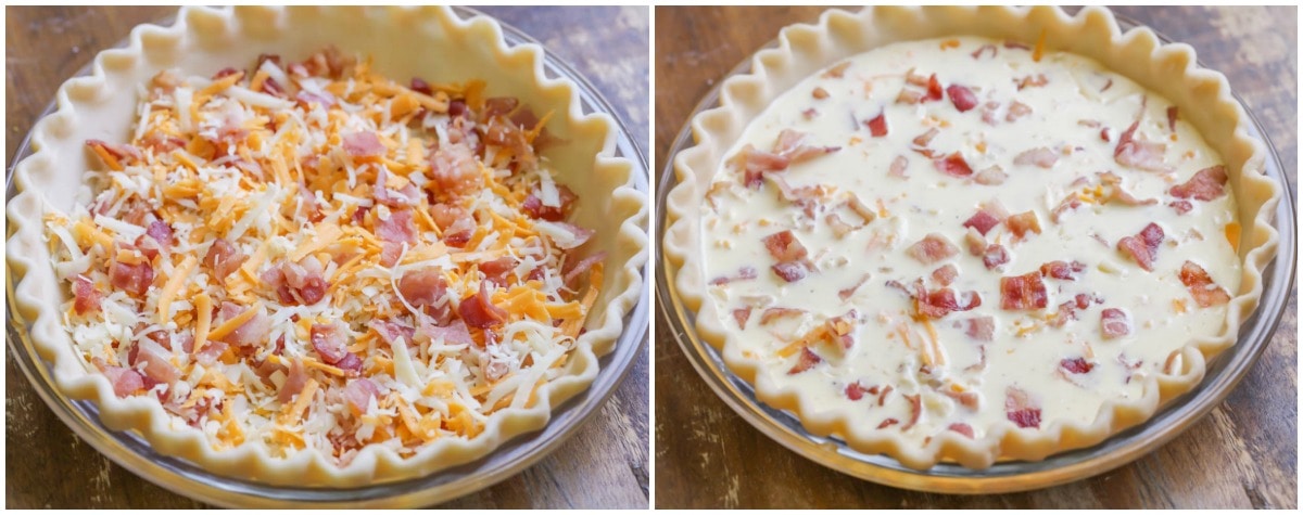 pictures of how to make quiche