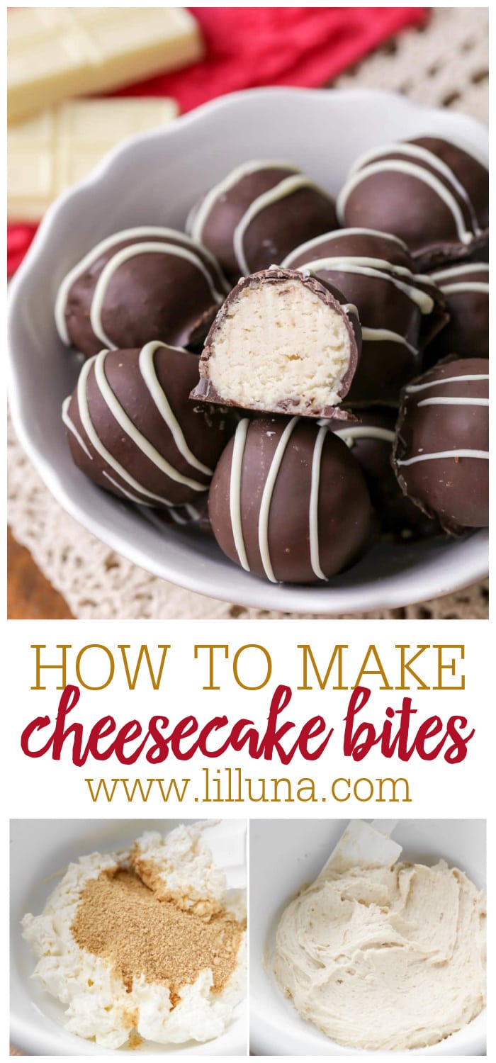 Cheesecake Bites Recipe {NO-BAKE!} | Lil' Luna