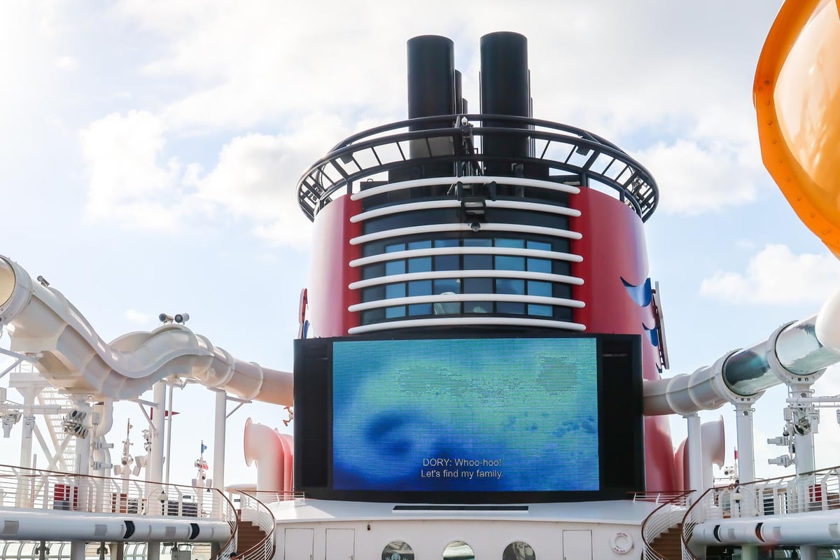 Disney Cruise outside movies