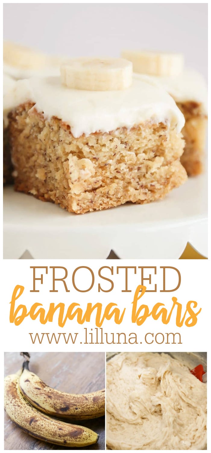 Frosted Banana Bars {with Cream Cheese Frosting} Lil' Luna