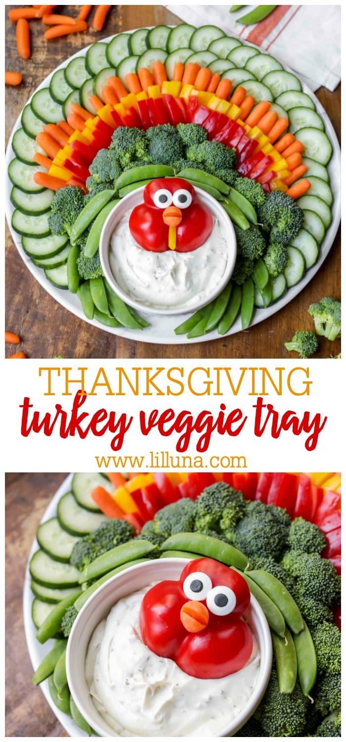 Thanksgiving Turkey Veggie Tray {+VIDEO} | Lil' Luna