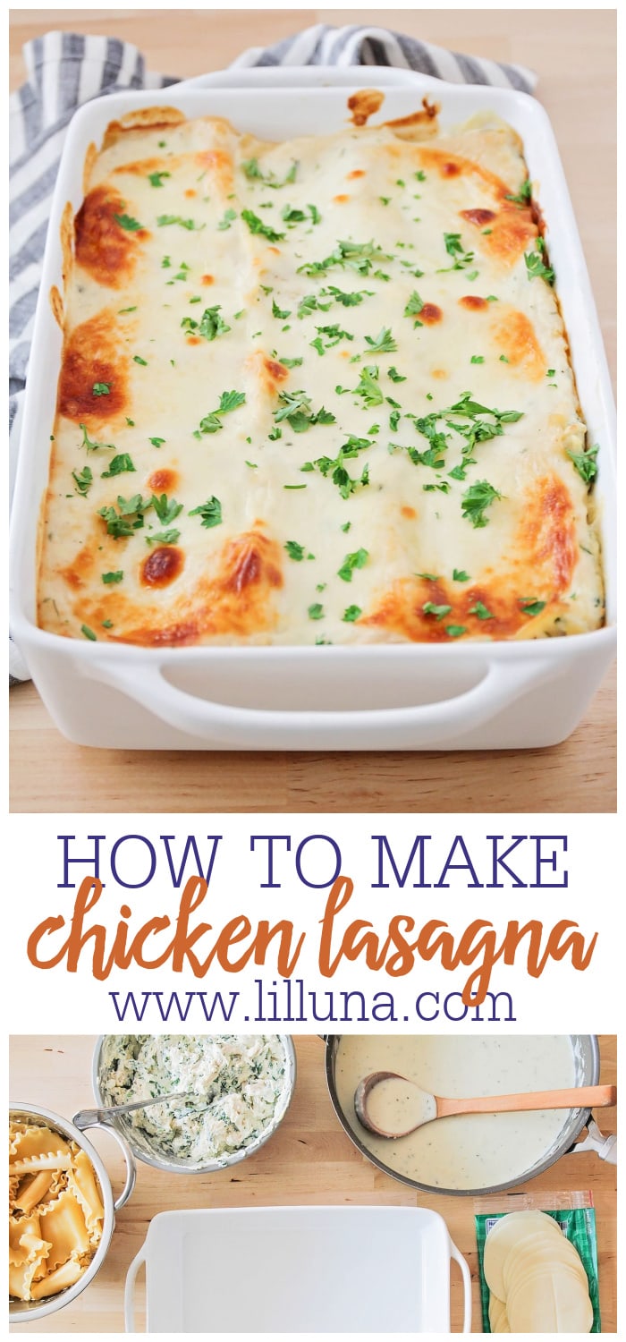 Homemade Chicken Lasagna {with Homemade White Sauce} Lil' Luna