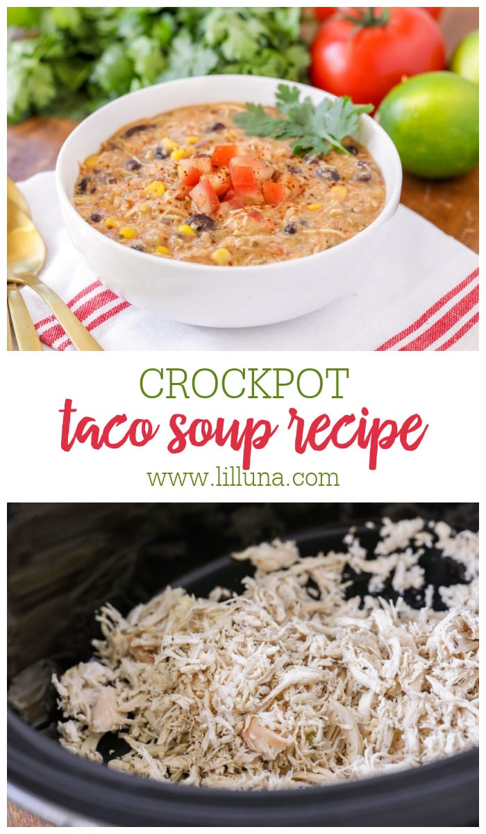 Top 10+ crock pot recipes taco soup 1 Easy Crockpot Taco Soup Recipe | Lil' Luna