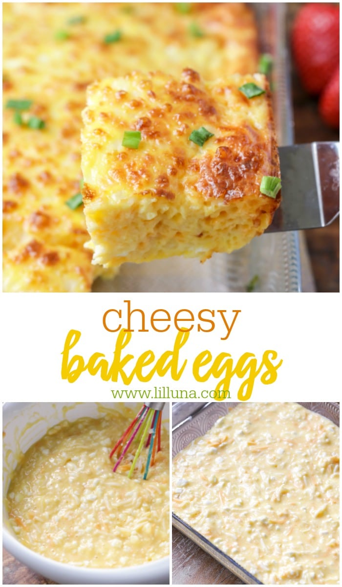 Cheesy Baked Eggs (AKA Baked Egg Casserole) Lil’ Luna