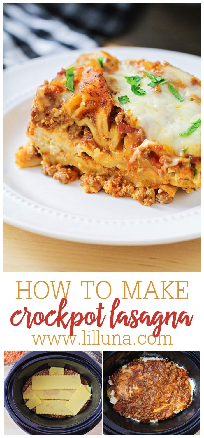 Crockpot Lasagna Recipe | Lil' Luna