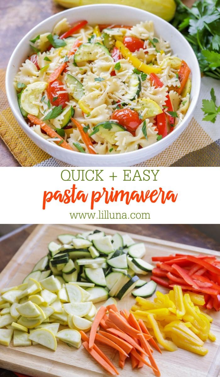 Pasta Primavera Flavorful & Delicious! | Lil' Luna