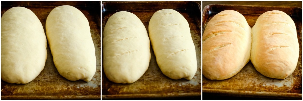 how to form and bake Italian bread loaves