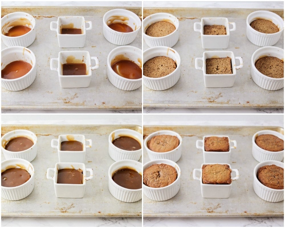 How to layer sticky toffee pudding process pics