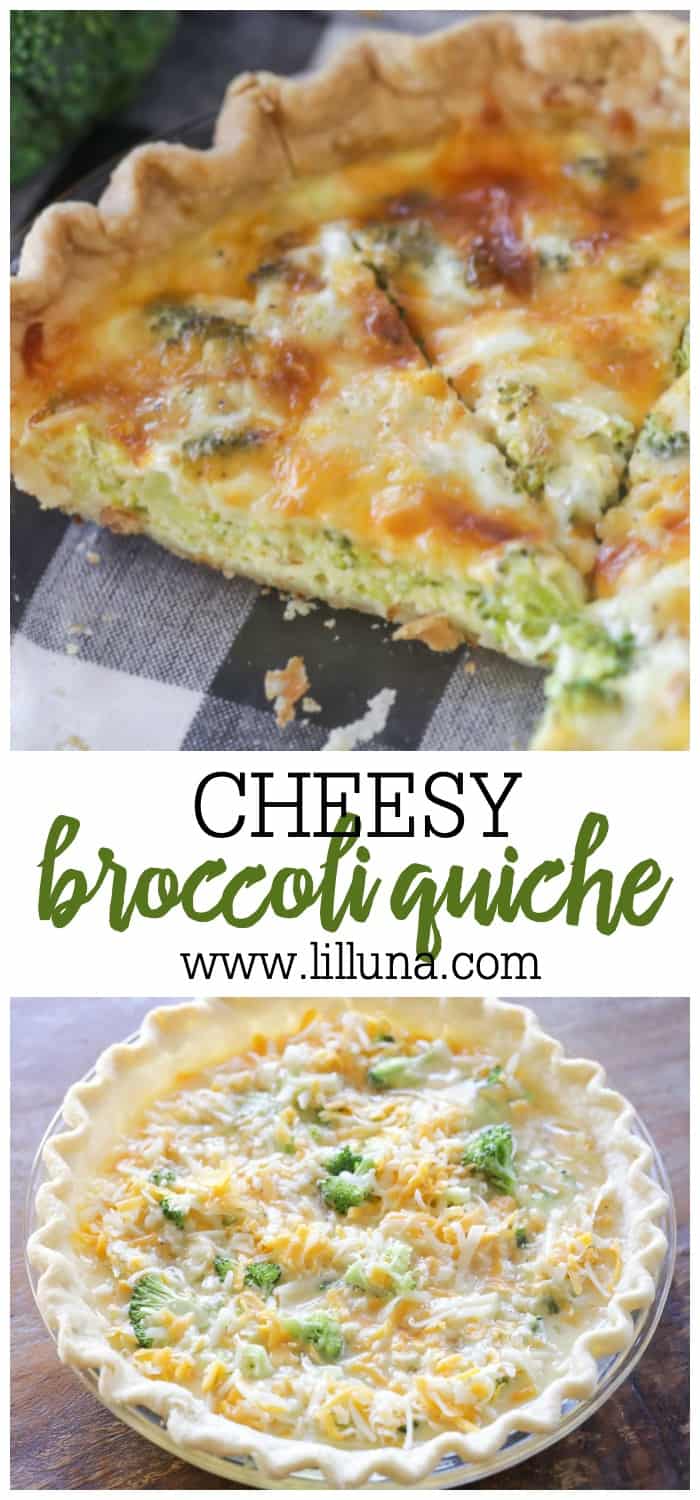 Broccoli Cheddar Quiche Recipe | Lil' Luna