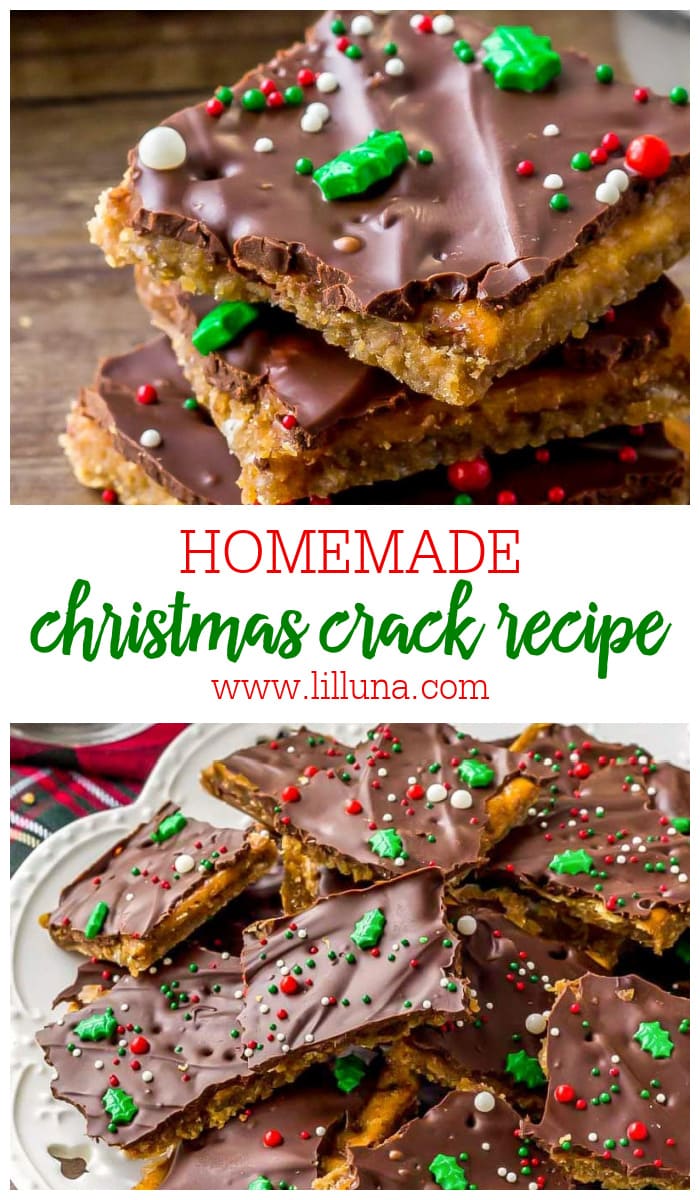 Christmas Crack {Saltine Cracker Toffee +VIDEO} | Lil' Luna