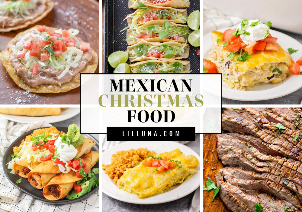 Collage of Mexican Christmas recipes.