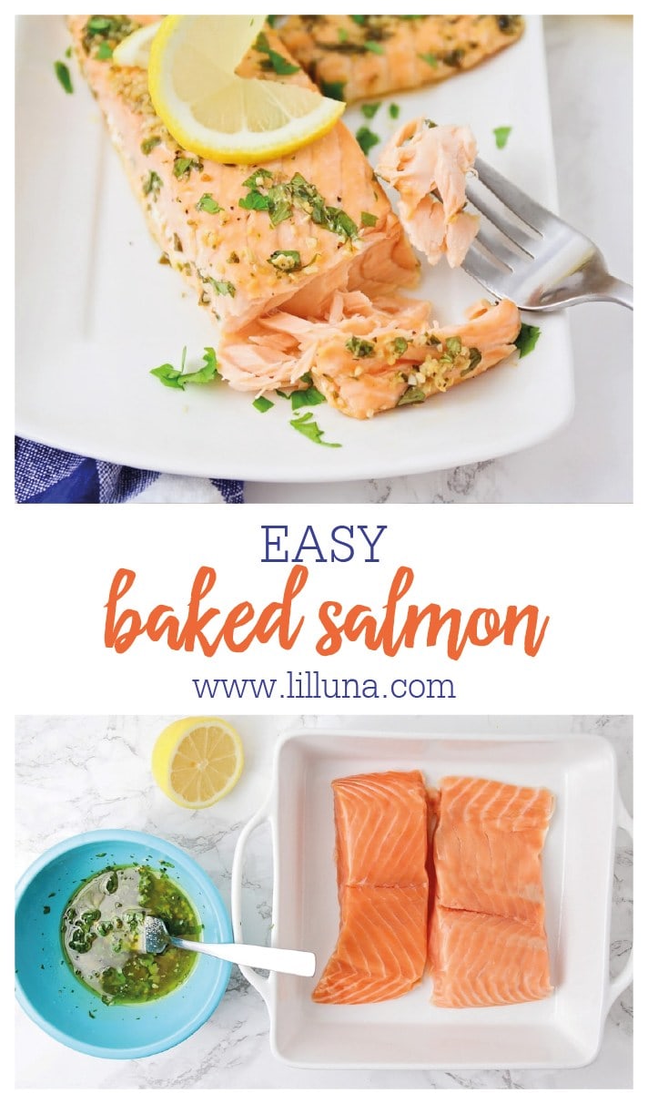 Easy Baked Salmon Recipe {+VIDEO} | Lil' Luna