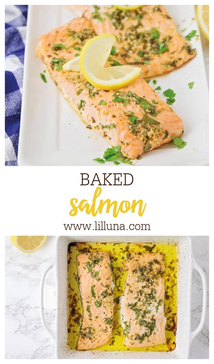 Easy Baked Salmon Recipe {+VIDEO} | Lil' Luna