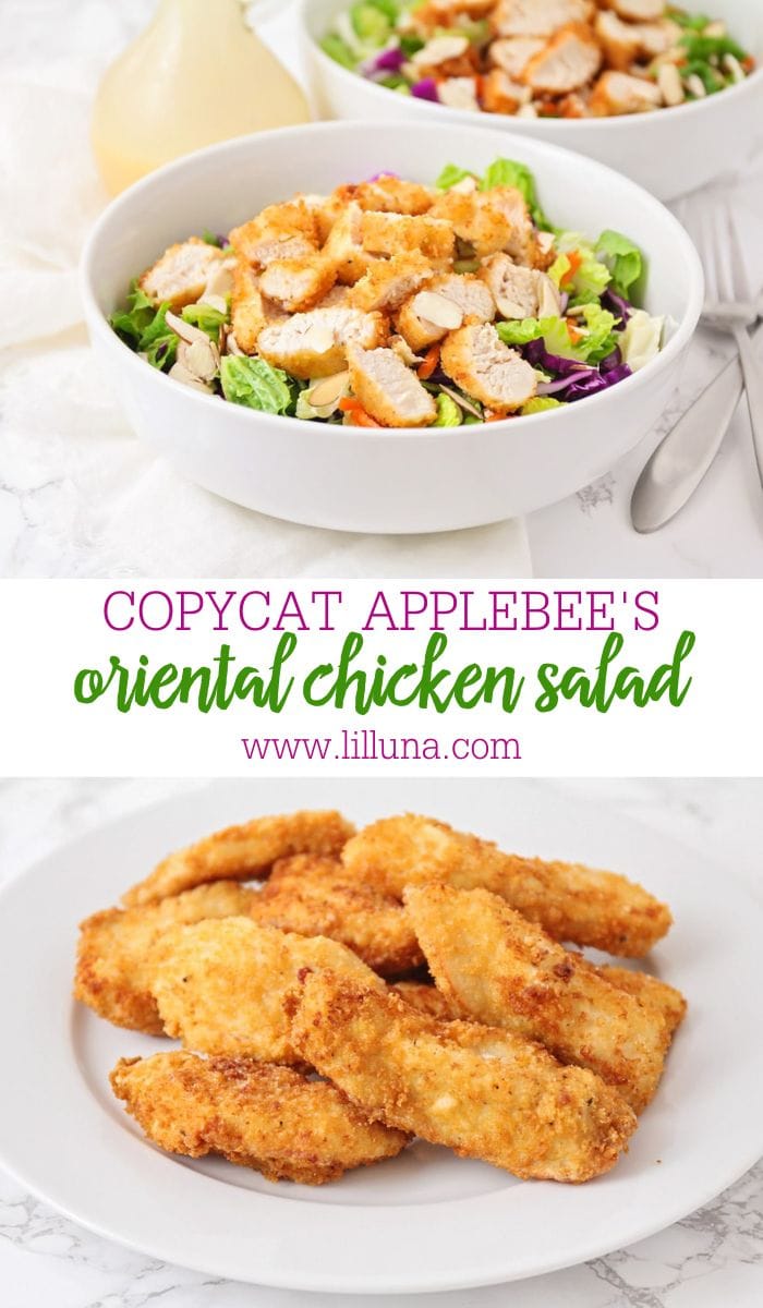 Applebee's Oriental Chicken Salad {Copycat! +VIDEO} | Lil' Luna