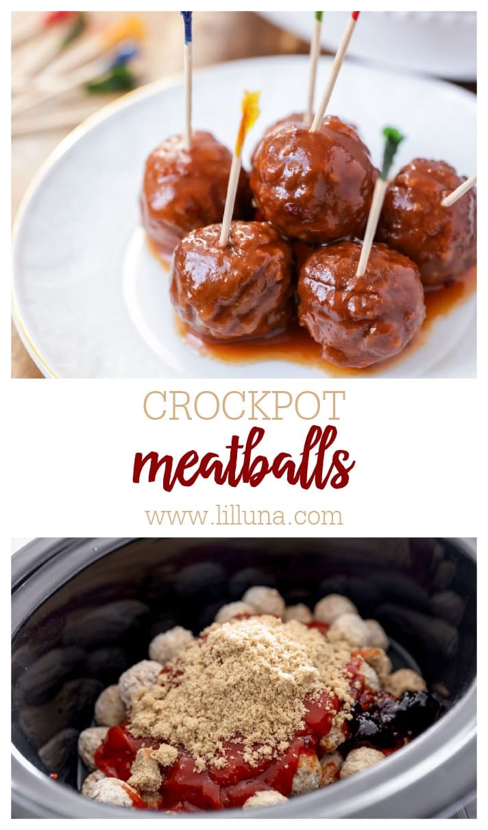 BEST Crock Pot Meatballs {5 Minutes to Prep!} | Lil' Luna