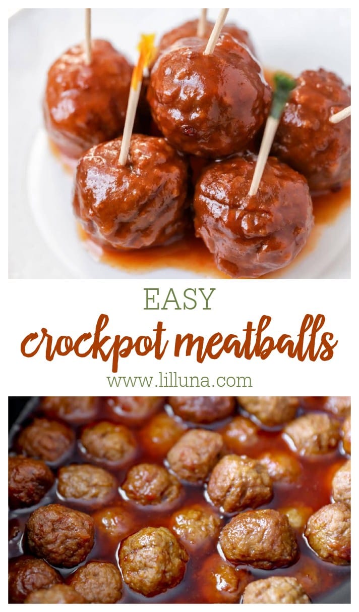 BEST Crockpot Meatballs {Just 5 Minutes to Prep!} | Lil' Luna